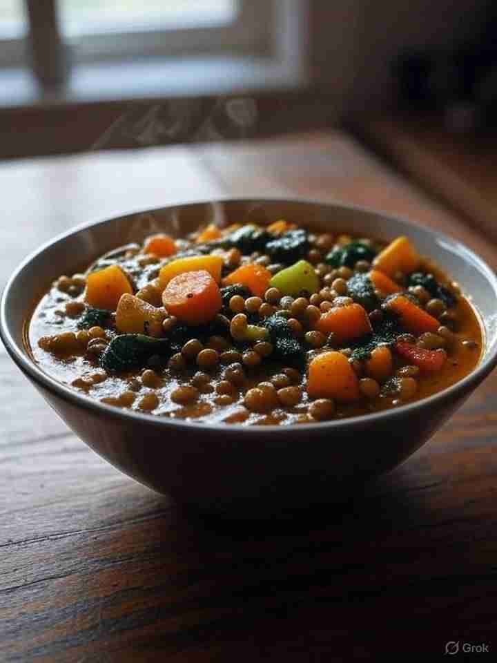 Geroosterde Groentecurry met Linzen