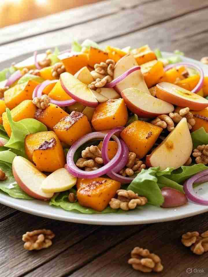 Geroosterde Herfstsalade met Appel en Walnoot