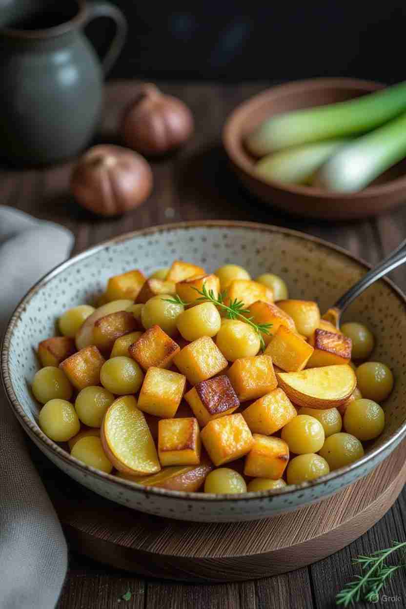 Geroosterde Pastinaak Parelgerst Schotel met Peer