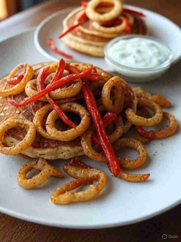 Geroosterde groentepannenkoek met boerenkool