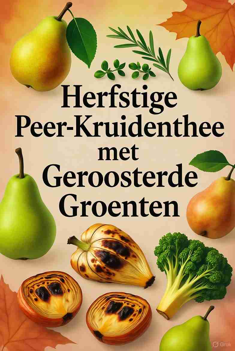 Herfstige Peer Kruidenthee met Geroosterde Groenten
