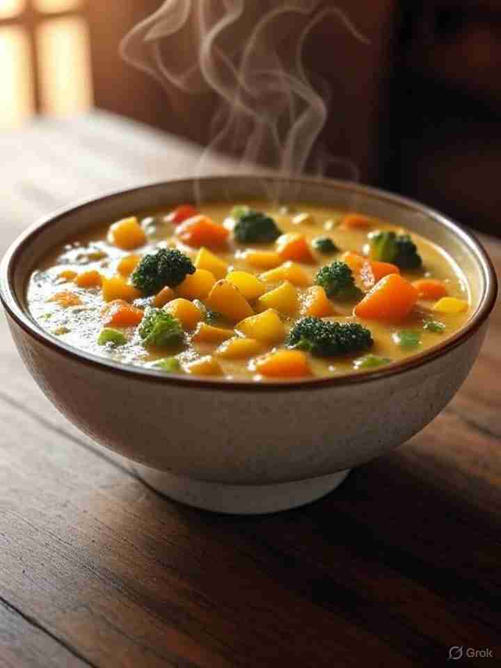 Linzen groentecurry met seizoensgroenten