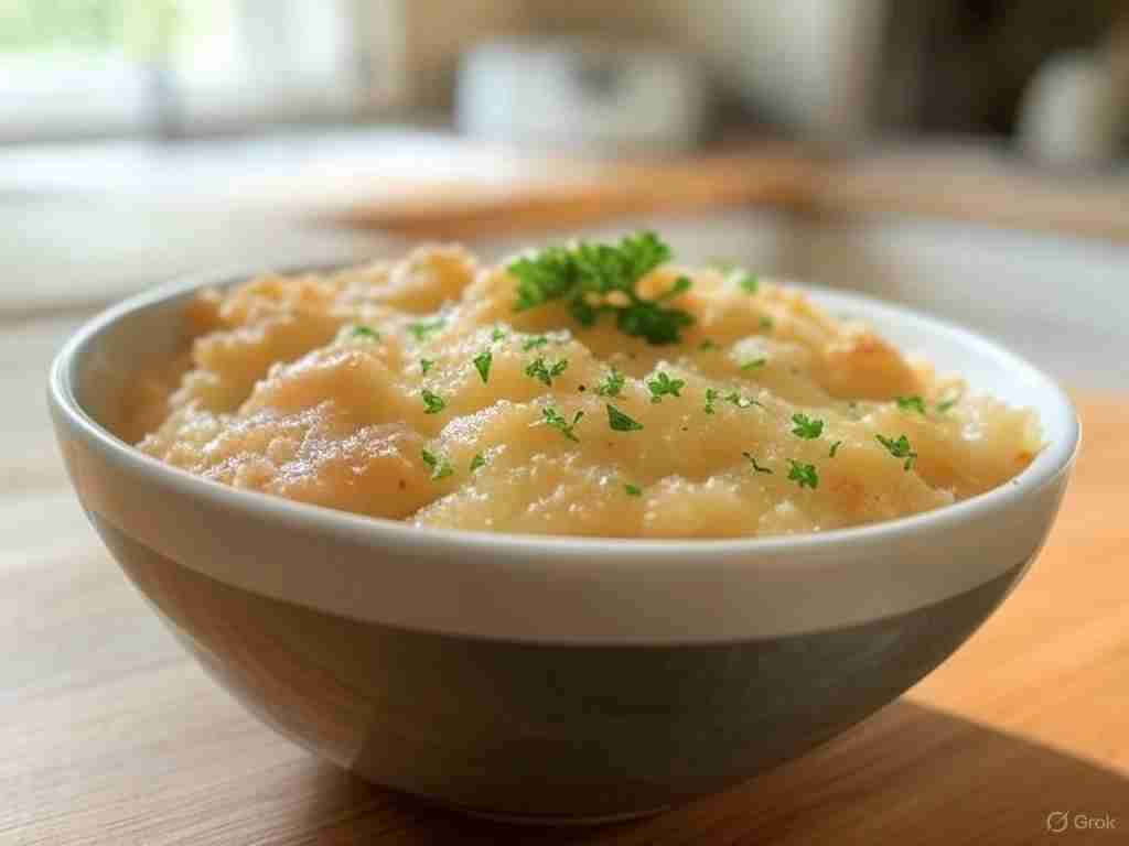 Rabarber-aardappelschotel met peterselie