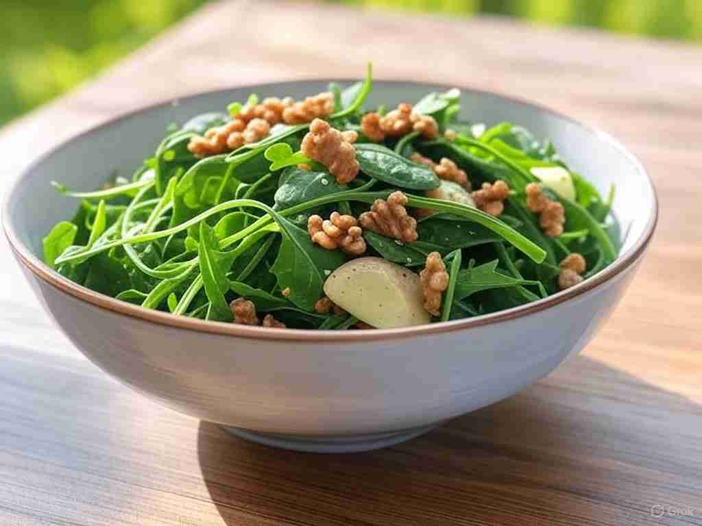  Spinazie-Rucola Stamppot met Geroosterde Walnoten