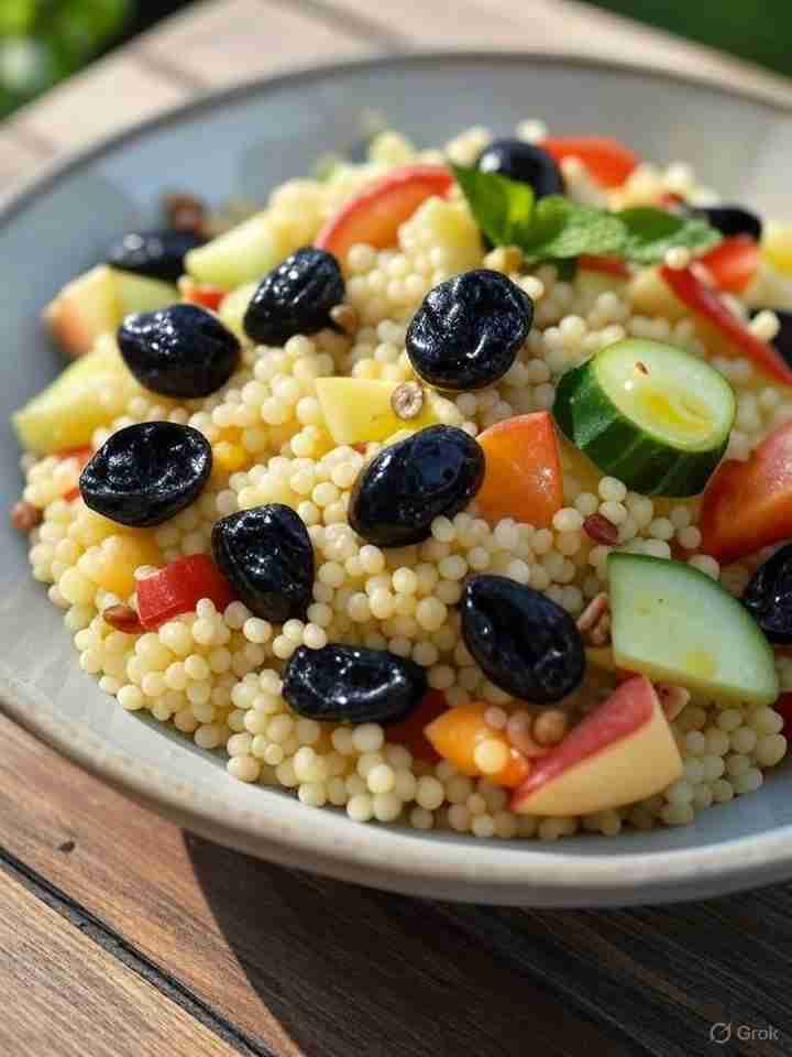 zomerse couscoussalade met seizoensfruit